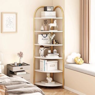 Corner Cabinet Floor-Standing Corner Storage Rack Living Room Corner Storage Rack Triangular Bookshelf Bedroom Dining Room Corner Corner Cabinet