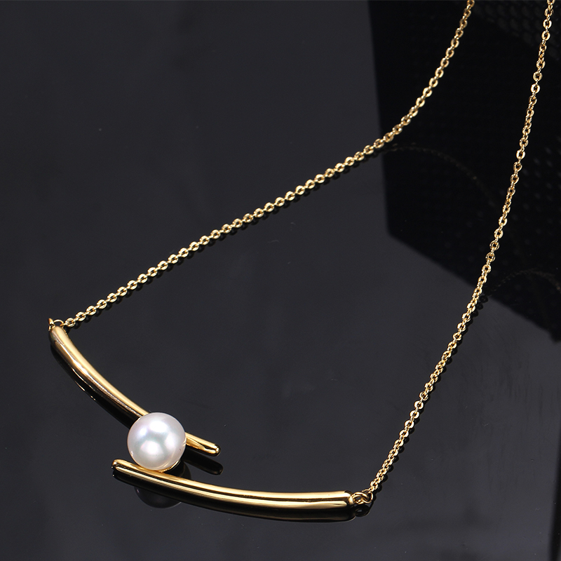 Colar de pérolas de luxo com fecho magnético para mulheres_voghion.com