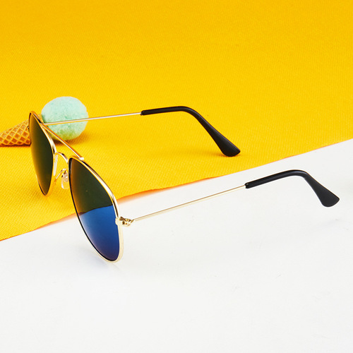 3024 Children's Sunglasses, Baby Metal Aviator Sunglasses Playset, Fashion Kids Frog Sunglasses, Street Vendor Wholesale