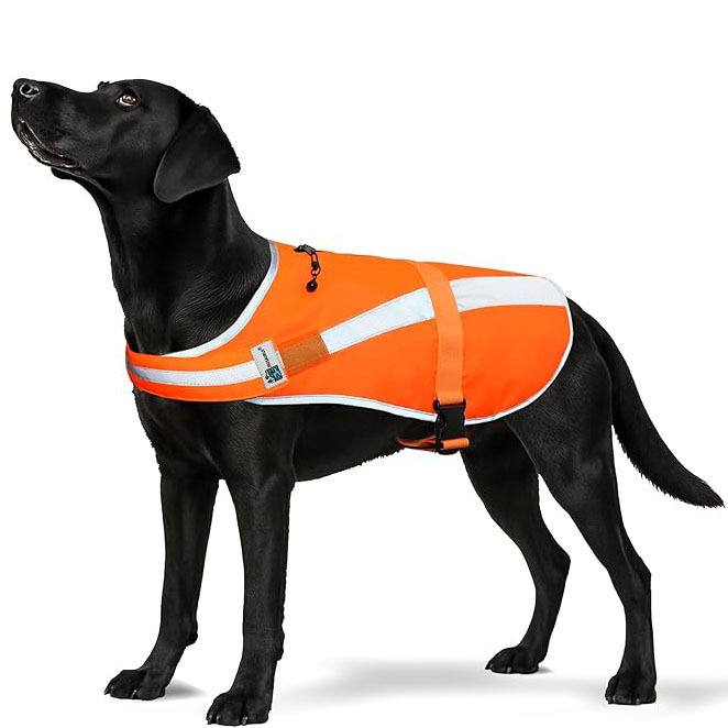 New Cross-Border Reflective Dog Hunting Vest in Flame Orange, Safety Vest with Detachable Bell, Waterproof and Lightweight