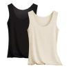 Women's ice silk tank top - black/nude