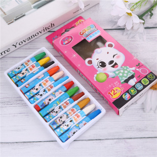 Factory direct sales 12 color oil painting stick children's painting color crayons primary school students learning prizes Cartoon creative stationery