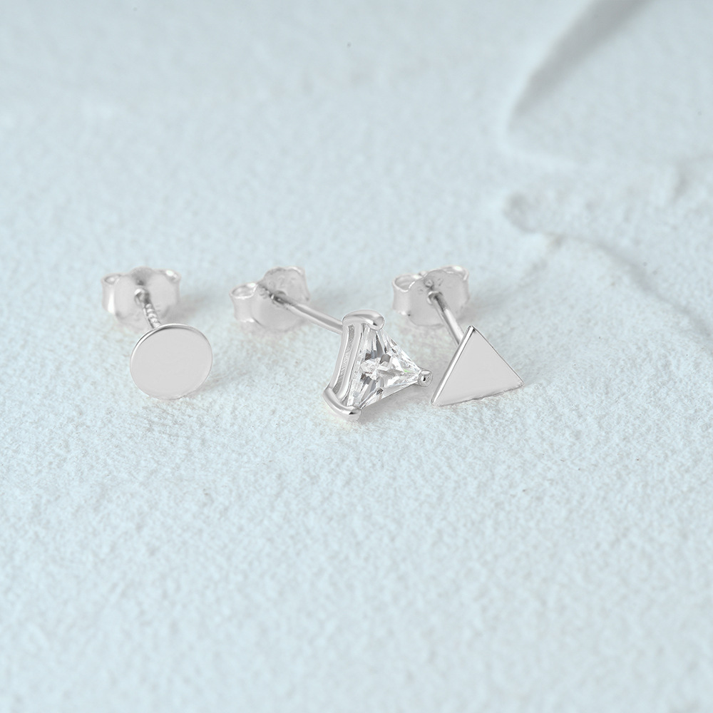 3g Weight Ear Studs Classification 1 Set Quantity Daily Occasion 925 Sterling Silver Material Star, Butterfly Pattern Women's Gender Plating Design Simple Style Style 1 Set 925 Sterling Silver Star Butterfly Ear Studs 56