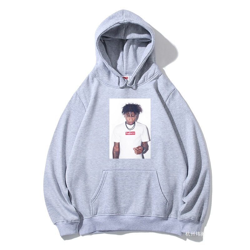 Dropshipping Heavyweight American-Style Trendy Brand Sup Letter-Print Casual Versatile Loose-Fitting Unisex Hoodie