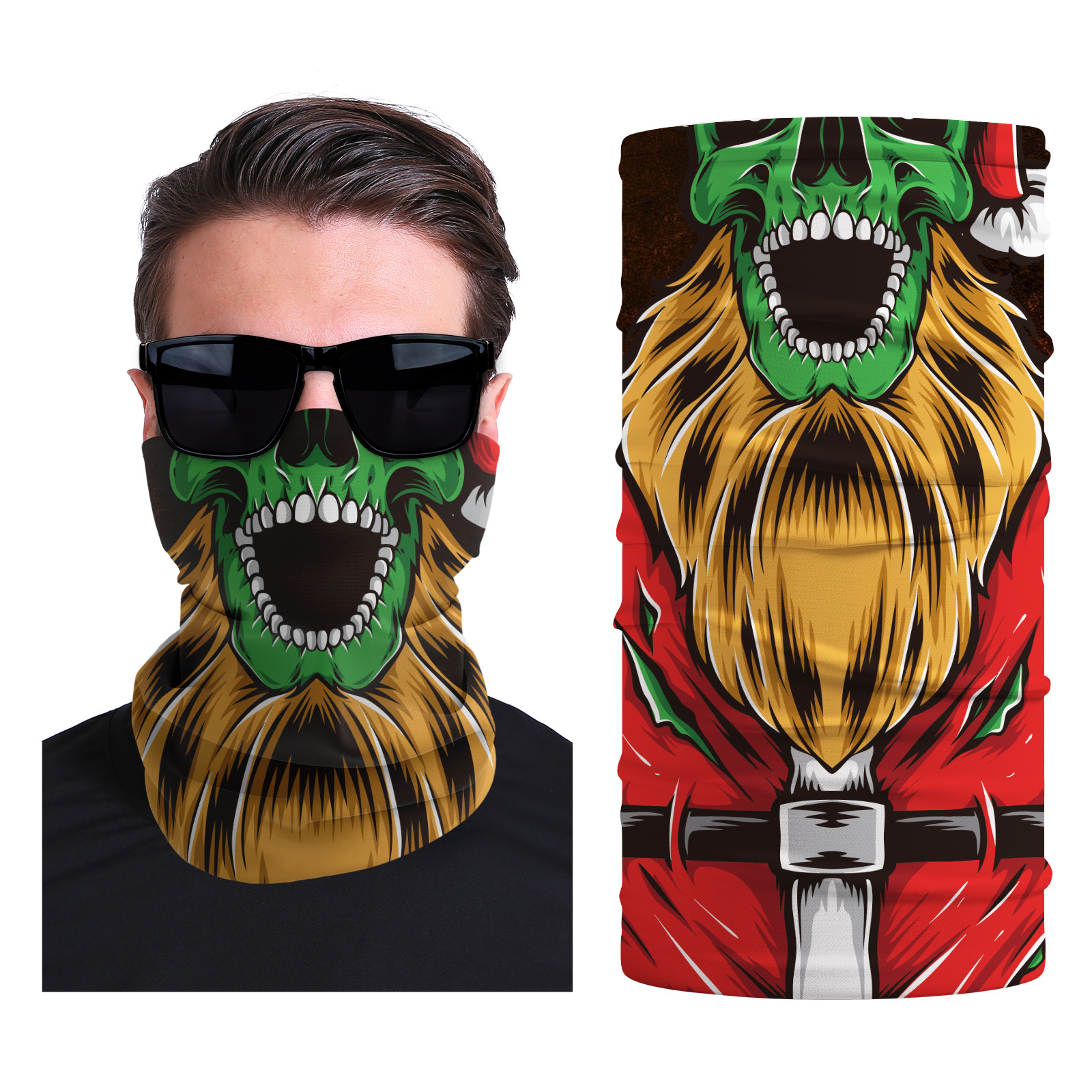 Xun hui transfronterizo media cara cráneo bufanda mágica sombrilla de viaje al aire libre máscara de equitación cuello de protección uv