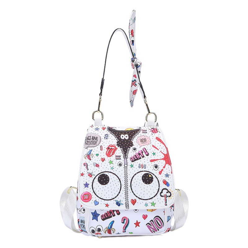 Mochila Casual Estampada para Mujer de PU Resistente al Desgaste para Uso Diario