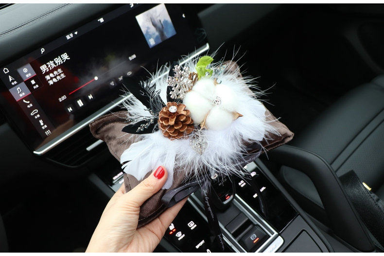 Cottonwood Bamboo Charcoal Car Fragrance Sachet for Odor Removal, Creative and High-End Car Interior Decoration Ornament