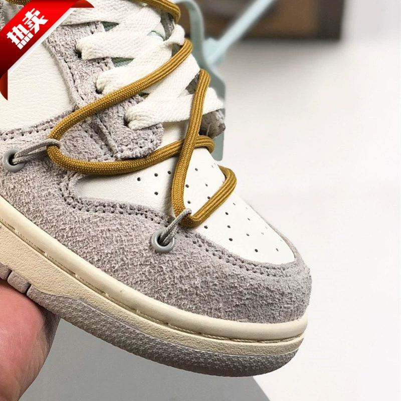 Чистые оригинальные кроссовки SB Dunk Low с комбинезисом серебряные повседневные кроссовки серые белые синие пуговицы