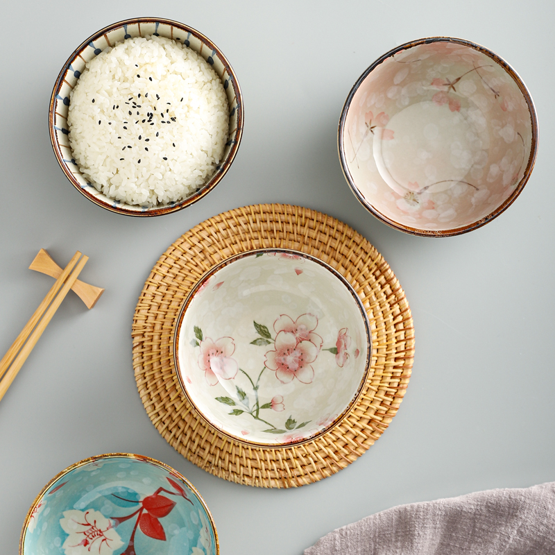 R9DC川岛屋日式餐具陶瓷碗家用5寸米饭碗个人特别好看的饭碗