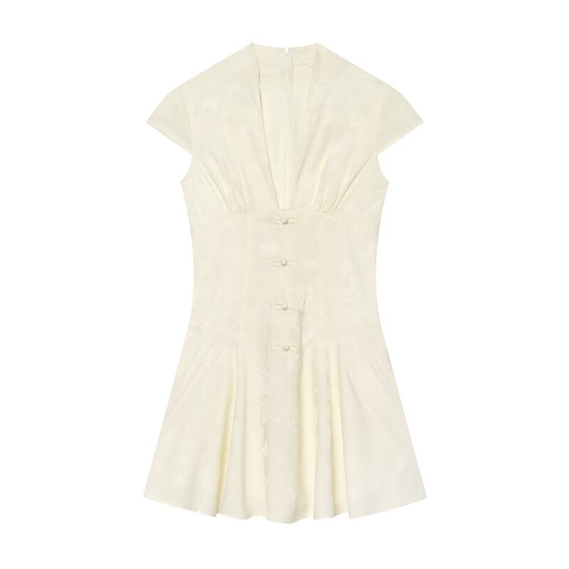 ZA Foreign Trade Wholesale European and American Style Women's Clothing Fashionable Jacquard Silk Satin Textured Mini Dress 4772372 712 ZA Foreign Trade Wholesale European and American Style Women's Clothing Fashionable Jacquard Silk Satin Textured Mini Dress 4772372 712