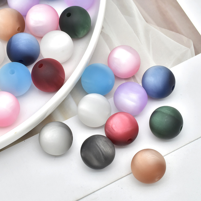 16mm Brushed Matte Frosted Cat's Eye Round Beads Loose Beads Handmade DIY Bracelet Mobile Phone Chain Jewelry Accessories Material