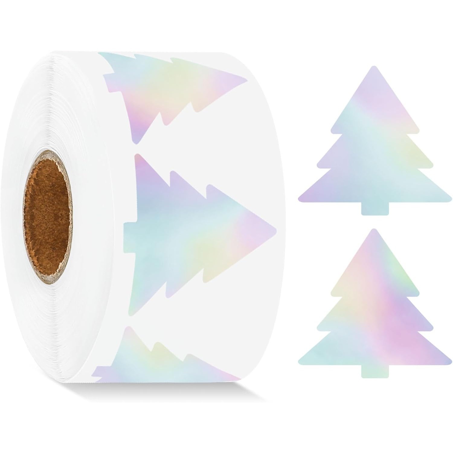 圣诞树贴纸1000片礼盒装节日贺卡装饰用自粘贴纸