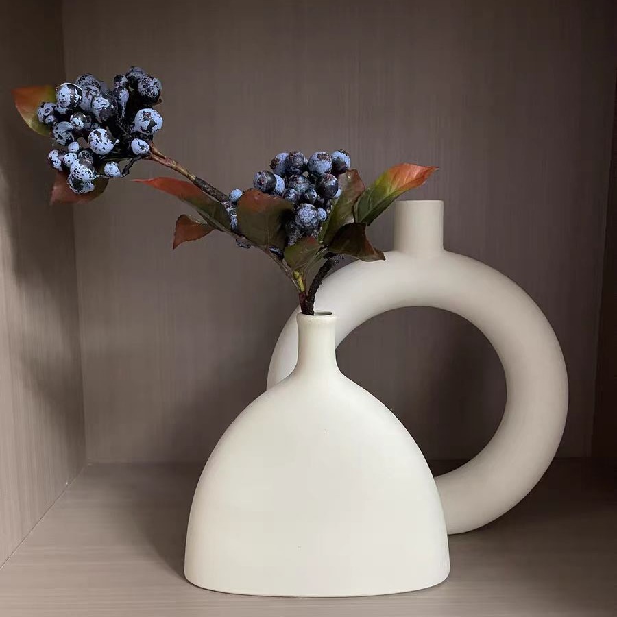 plástico imitación de cerámica simple germen vasos redondos nórdicos barril plano ornamentación bolsa de felicidad frutas ricas frutas decoración maceta
