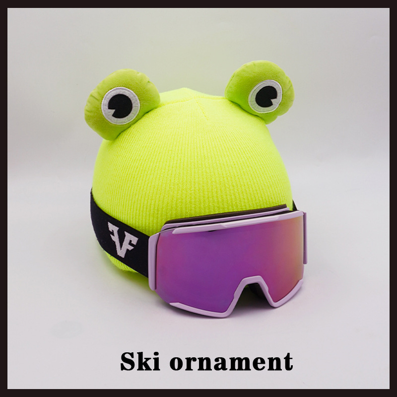 Universal Helmet Decoration Big Eye Frog Doll Ski Helmet Cover