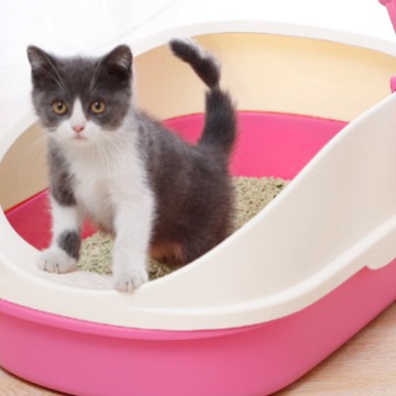 새로운 상승 가장자리 안티 크래킹 폴리 에스테르 고양이 쓰레기 상자 대형 고양이 용품 안티 스플래시 고양이 쓰레기 상자 230719171T