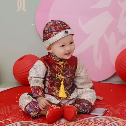 周岁礼服男女宝宝新中式婴儿唐装春夏生日宴抓周百天衣服儿童汉服