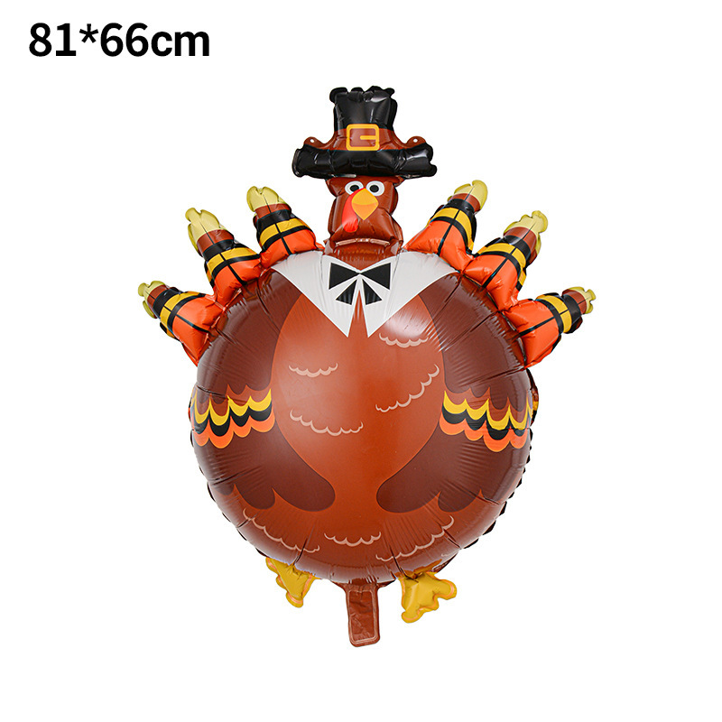 Forma de hoja de otoño globo de película de aluminio hojas decoración de acción de gracias arreglo hoja de arce hoja de tortuga bola de pino globo de calabaza image 18