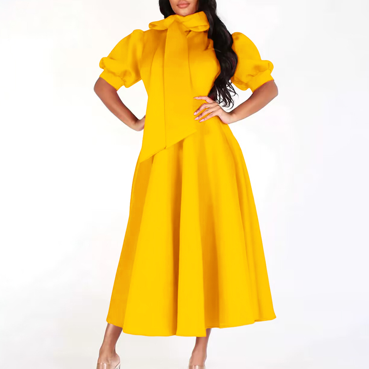 Women's Summer Elegant Maxi Solid Color Dress