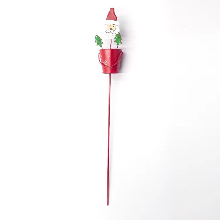 クロスボーダーのクリスマスの金属の置物のペンダントの生け花の家庭の祝日の装飾品の生け花のミニの植木鉢のクリスマスの挿し込み|undefined