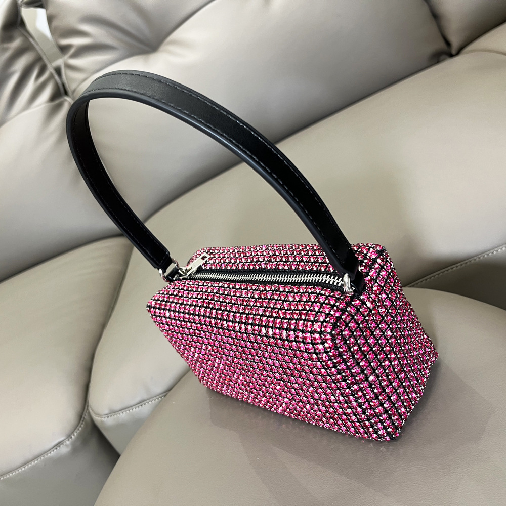 Borsa da donna transfrontaliera piena di diamanti borsa a tracolla borsa a tracolla con strass lucidi borsa da donna fatta a mano borsa da donna con diamanti_voghion.com