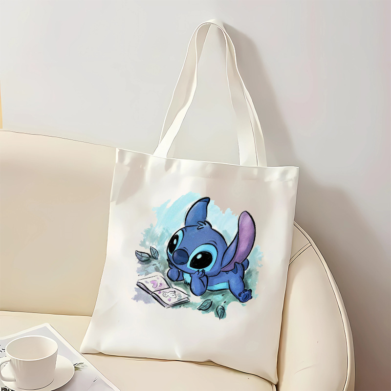 Bolsa de lona de impresión púrpura de pop transfronteriza, bolso de hombro de gran capacidad, portátil perfecto para compras