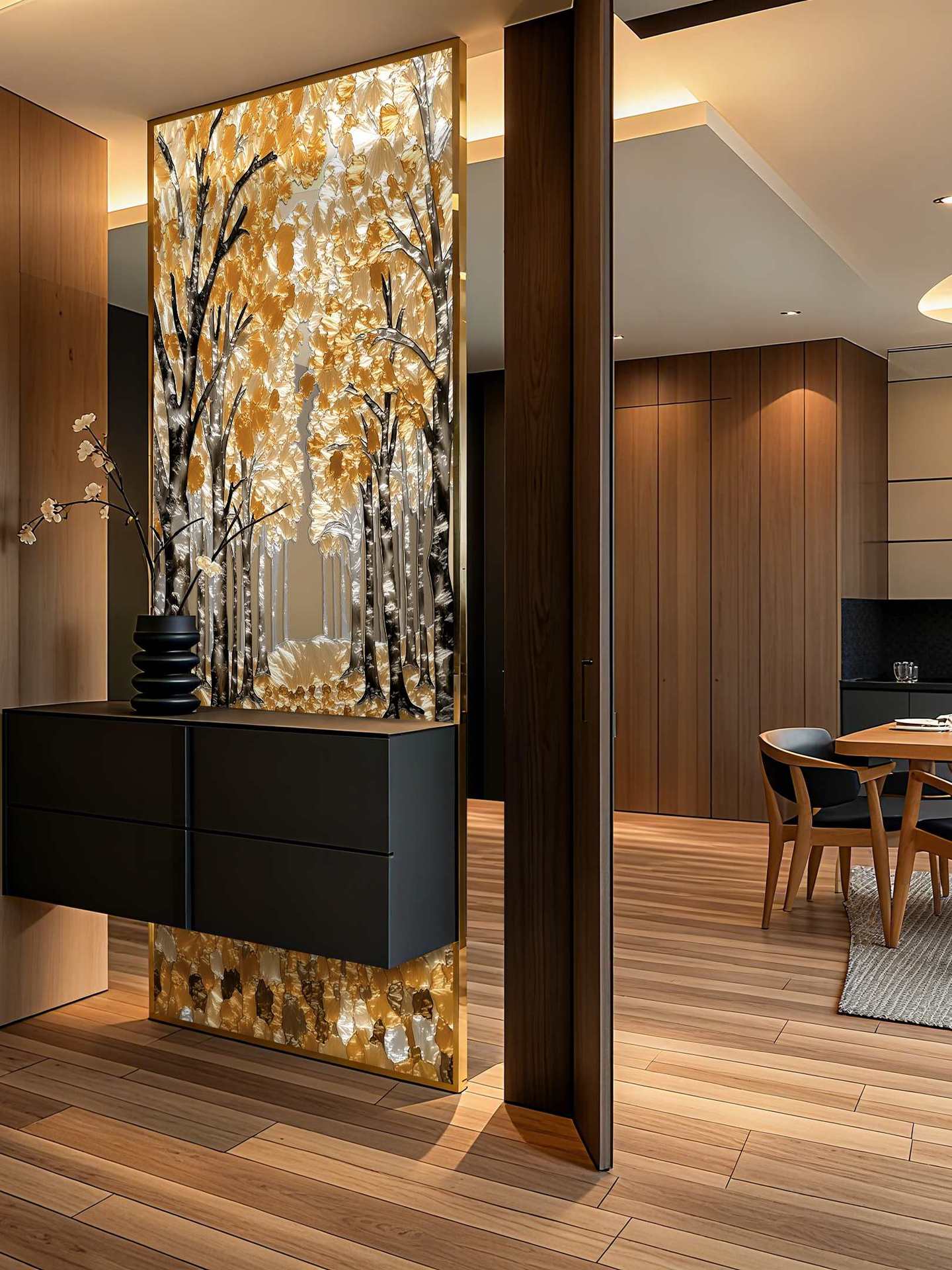 Filigree Handmade Enamel Art Glass Screen Bedroom Living Room European Style Decorative Painting Entrance Custom-Made Partition