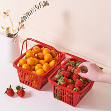 厂家直销3斤草莓篮子手提塑料樱桃桑葚方形水果筐杨梅采摘篮