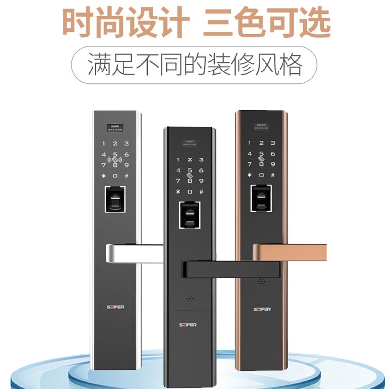 Puerta antirrobo inteligente hogar huella digital bloqueo APP desbloqueo de huellas dactilares contraseña al por mayor bloqueo semiconductor huella digital cerradura electrónica