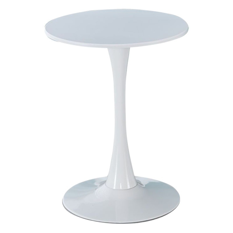 Round Table, Simple Tulip-Shaped White Leisure Meeting Table, Coffee and Milk Tea Shop Dining Table, Balcony Small Round Table and Chairs, Coffee Table