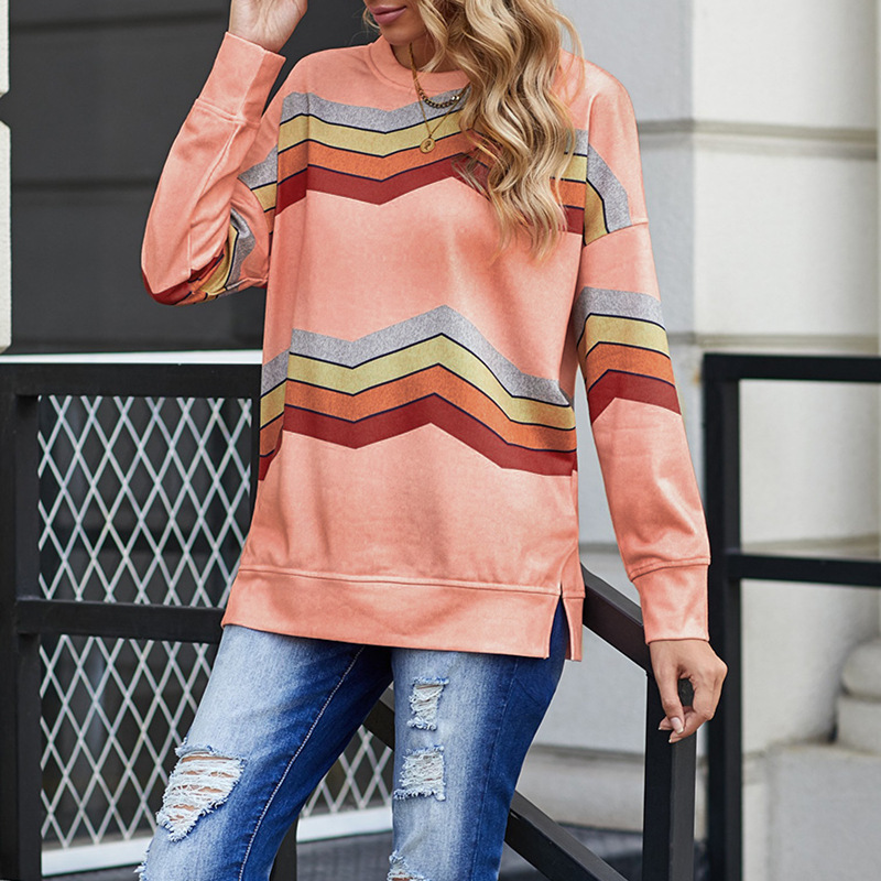 Women's Round Neck Long-Sleeved Printed Sweatshirt European and American Autumn and Winter Fashion Coat Loose Casual Top Manufacturer Wholesale Versatile Women's Round Neck Long-Sleeved Printed Sweatshirt European and American Autumn and Winter Fashion Coat Loose Casual Top Manufacturer Wholesale Versatile
