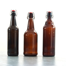 500ml饮料瓶玻璃瓶厂家批发330ml棕色抗压啤酒瓶烤花logo汽水瓶