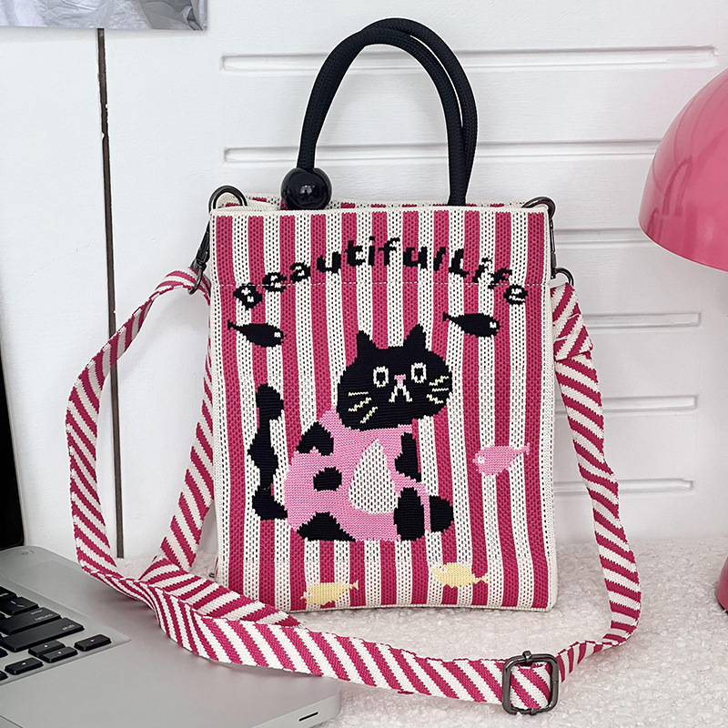 Bolso de hombro de mujer versátil 2025 nuevo estilo de lujo ligero estilo de moda de punto de mano bolso de hombro de hombro de hombro