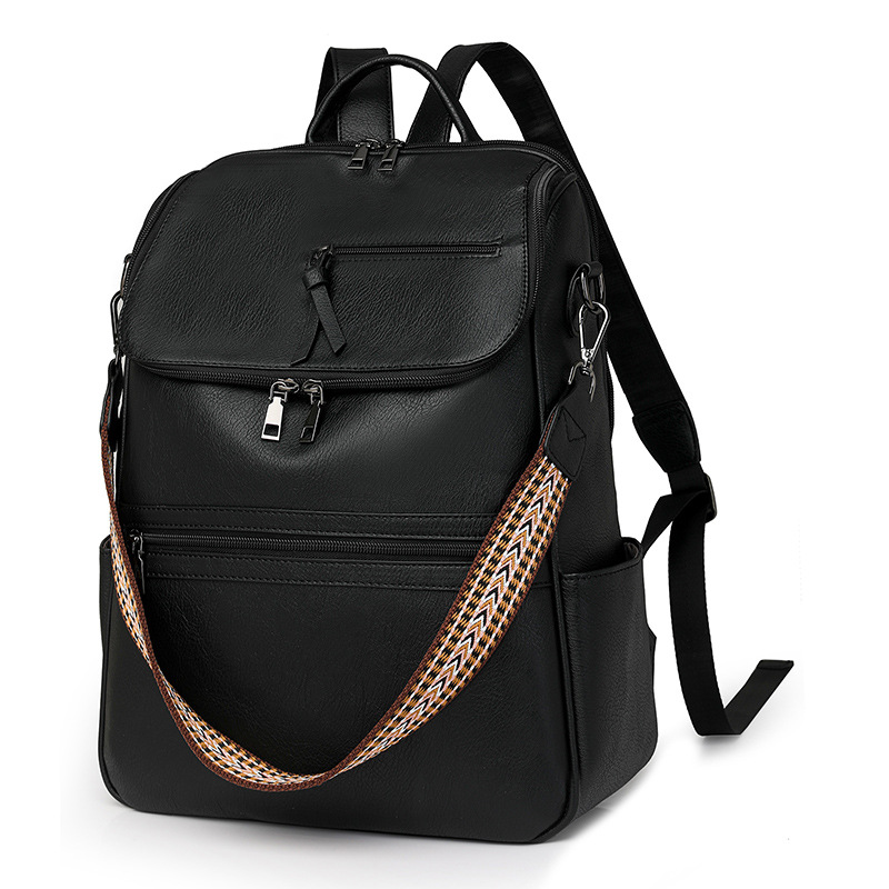 Cross-Border New Style Casual Pu Lightweight Travel Backpack for Women, High-End Fashion Versatile Large-Capacity Women's Backpack Wholesale