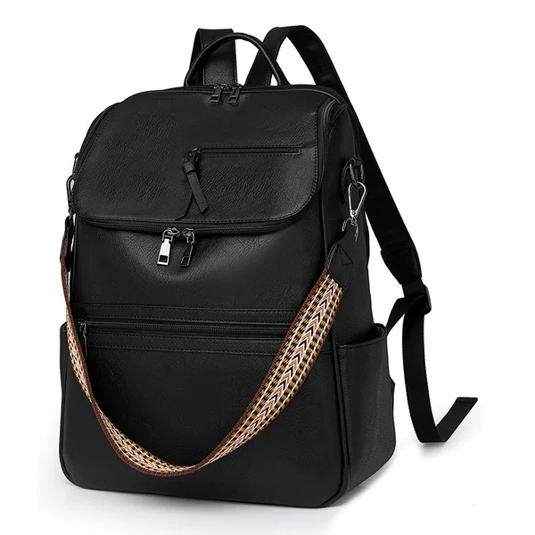Cross-Border New Style Casual Pu Lightweight Travel Backpack for Women, High-End Fashion Versatile Large-Capacity Women's Backpack Wholesale