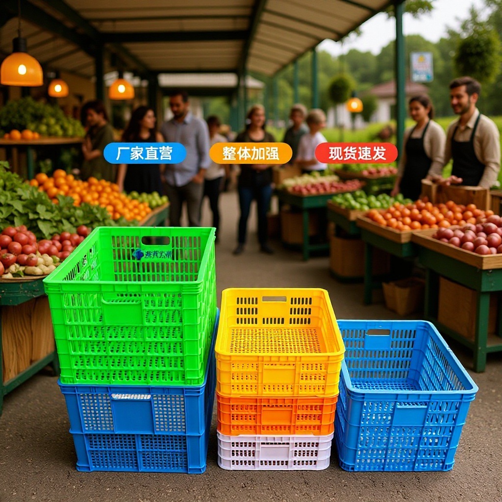 塑料周转整理箩筐长方形水果服装蔬菜中转运输胶框子菜筐一件批发