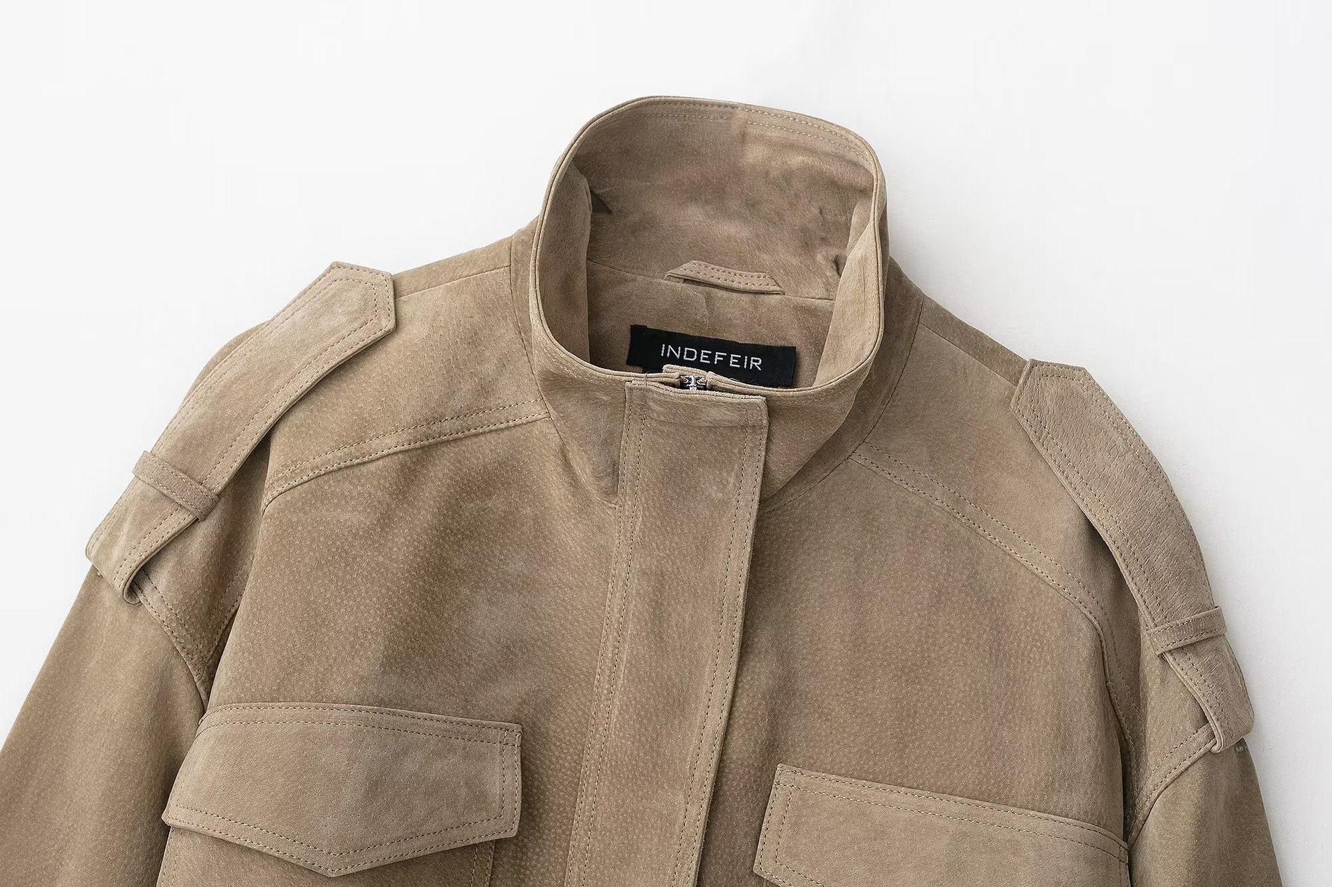 Warm Suede‑Texture Leather Coat for Women – Light 1.22 kg, Mid‑Calf Length, Black or Camel, Tailored Fit – Shopdecimals 3 O1CN016rlc211INY1DcLCHX !!2218754140881 0 cib