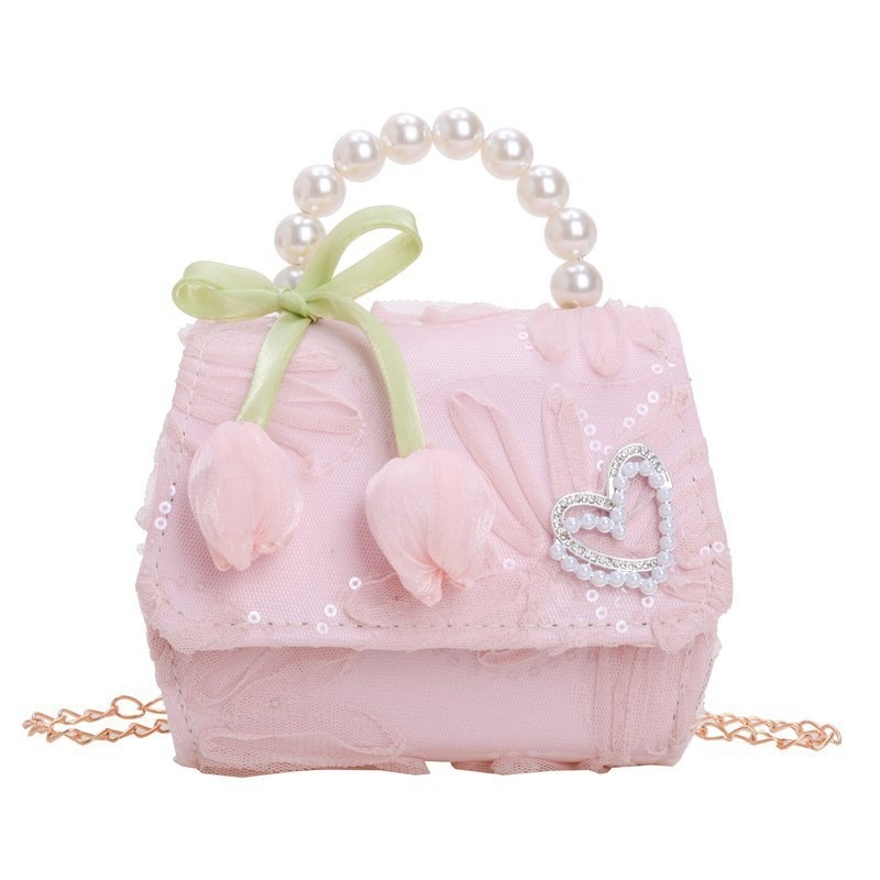 Niños pequeños bolsos de hombro perlas bolsos de chicas nuevas bolsas de cambio de chicas bolsos de mano transfronterizos
