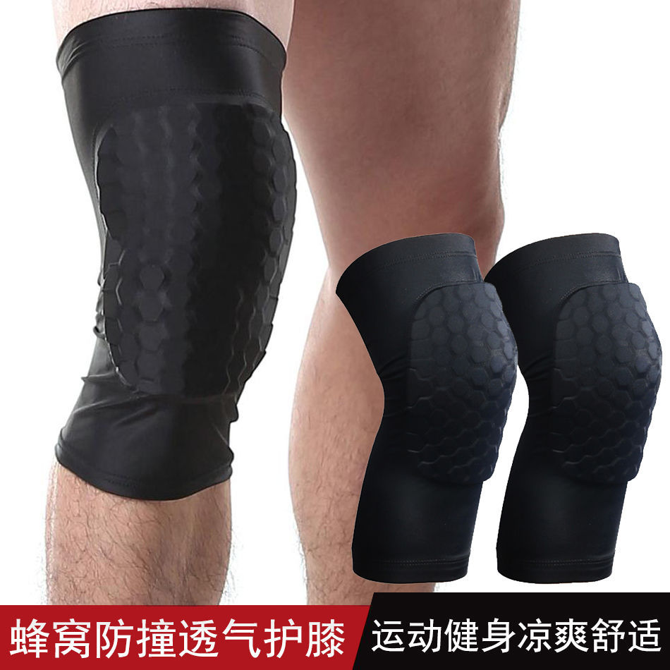 Cubierta de rodilleras de nido de abeja corta, baloncesto para niños adultos, anti-caída, anti-colisión, danza, funda de baile, equipo de protección fino de verano