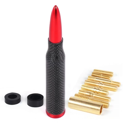 Carbon Fiber Bullet-Shaped Roof | vehicle antenna - lkt134-red-carbon-fiberreal-carbon