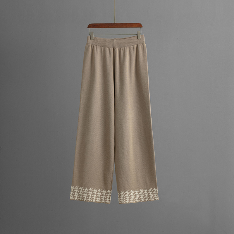 Casual Outdoor Daily Women's Temperament Commuter Commute Style Houndstooth Mercerized Cotton Cotton Leisure Suit Pants Sets display picture 15