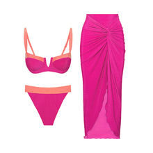 2024Ӿװ�ֻ��¿�ӫ��ɫ�Ը�bikini��ȹ��װŮ�羳ŷ��Ӿװ2695