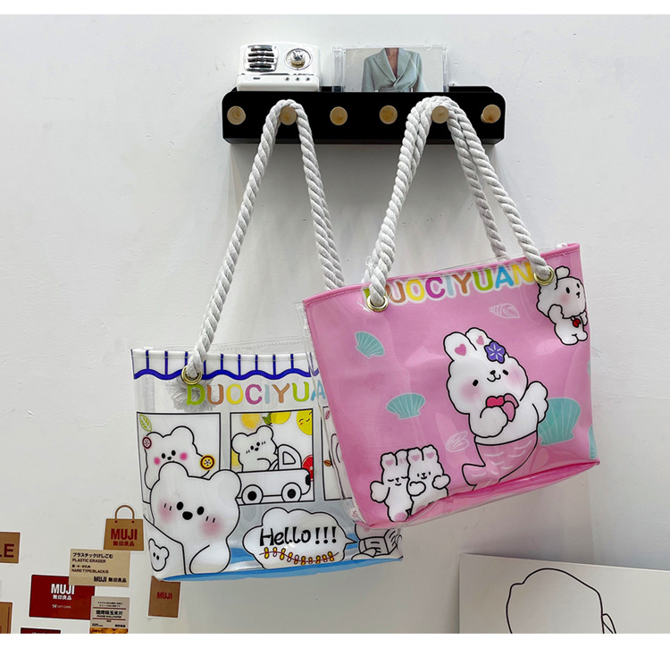 Wholesale Cute Little Bear Bunny Transparent Pvc Shoulder Messenger Bag Nihaojewelry display picture 29