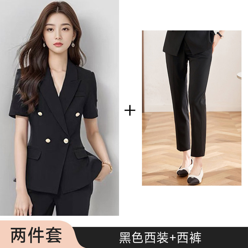 灰色西装套装女春夏高端职业医美前台接待工装美容院珠宝店工作服|undefined