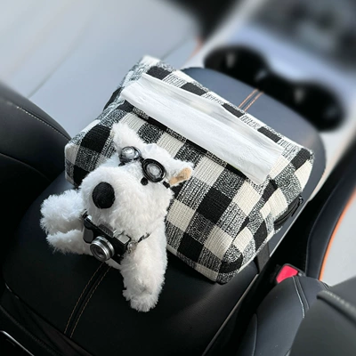 and Cute West Highland: Car tissue box/set