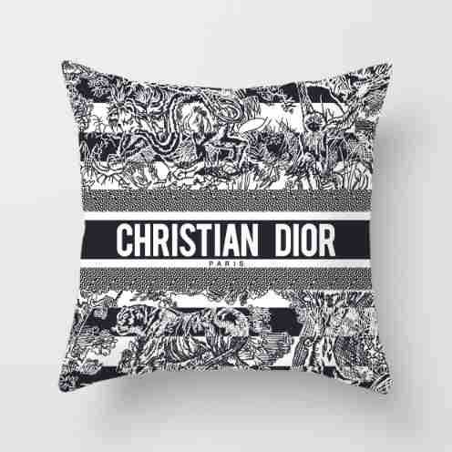 Cross-border AliExpress logo de marca europea y americana logo estilo de lujo ligero estilo cuadrado moda sala de estar sofá funda de almohada de felpa corta