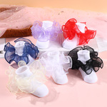 儿童袜子春秋新品女童袜子可爱公主蕾丝中筒宝宝花边袜子现货批发