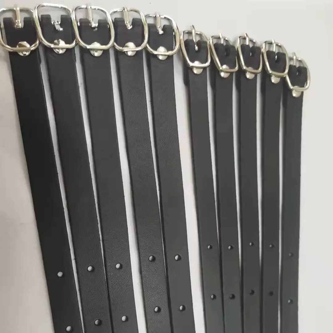 专业生产行李牌小皮带，PU皮细纹毛底，合金扣不生锈，行李牌吊带