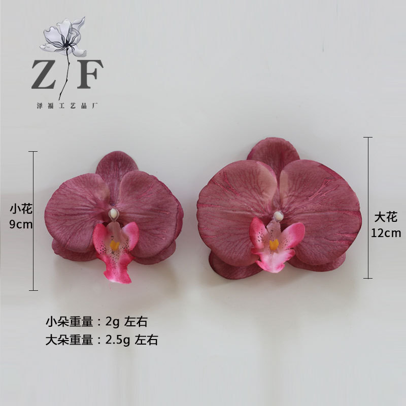 越境シミュレーション胡蝶蘭花頭diy9cm紫造花胡蝶蘭花弁白12cm胡蝶蘭花弁|undefined