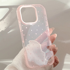 女の子向けピンクの星柄、Apple 16 Pro Max、iPhone 13、15、14、17対応、耐衝撃、全面保護、マグネット式、韓国風スマホケース