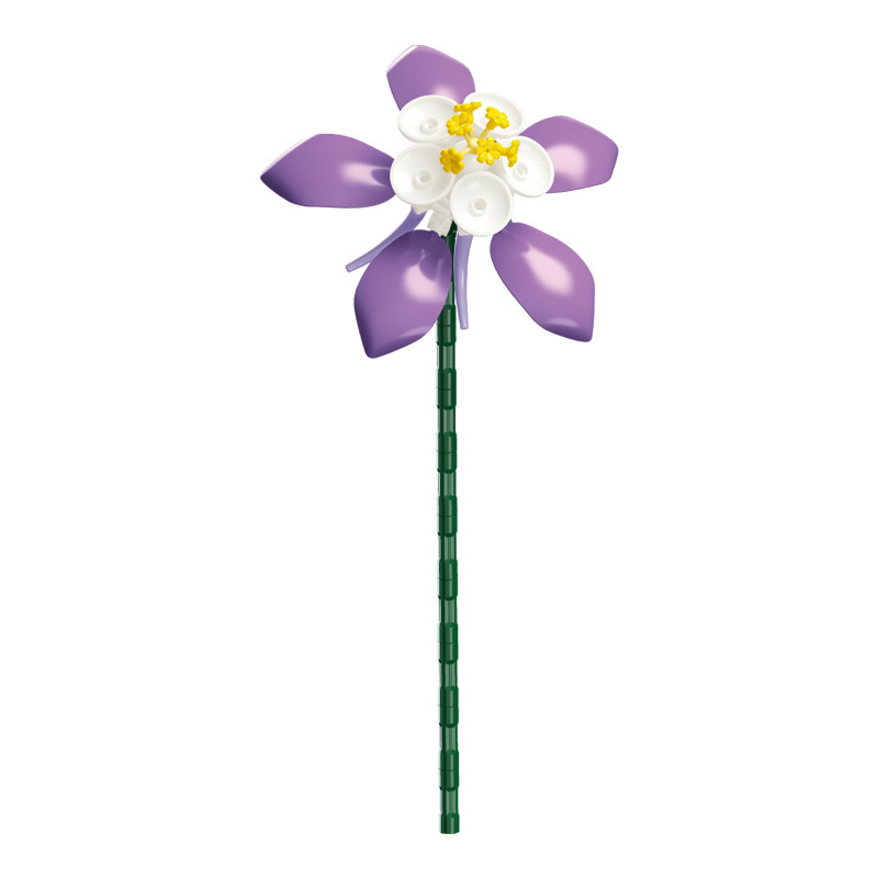 钻马积木花永生花束抱抱桶仿真花小颗粒积木DIY玩具七夕女生礼物|undefined